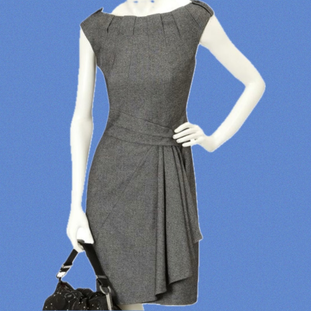 Karen Millen Gray Tweed Sheath Dress